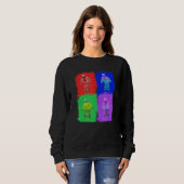 Sweatshirt Boxe Box Boxeur Pop Art (Devant entier)