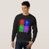 Sweatshirt Boxe Box Boxeur Pop Art (Devant entier)