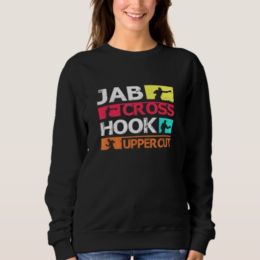 Sweatshirt Boxe Jab Cross Hook Uppercut Boxer Coach Fighter (Devant)