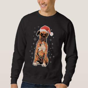 Sweatshirt Boxe Noël Porter le chapeau de Noël Fée de chien d