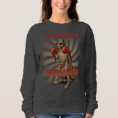 Sweatshirt Boxe rétro Kangaroo - Animal drôle (Devant)