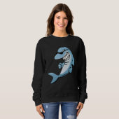 Sweatshirt Boxe Roger Humour Sport Requin (Devant entier)