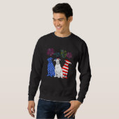 Sweatshirt Boxer 4 juillet Boxer Drapeau américain A (Devant entier)