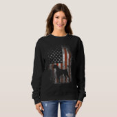 Sweatshirt Boxer American Flag USA 4th Of July Dog (Devant entier)