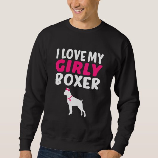 Sweatshirt Boxer Canine Animaux de compagnie Girl Chien Pup G (Devant)
