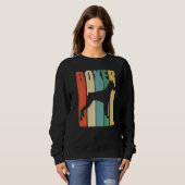 Sweatshirt Boxer Chien Boxer Chien Rétro (Devant entier)