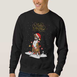 Sweatshirt Boxer Chien Joyeux Noël Noël Noël Noël Allemand Bo