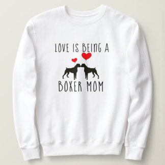 Sweatshirt Boxer Chien Maman Chemises - L'amour est un Chien