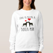 Sweatshirt Boxer Chien Maman Chemises - L'amour est un Chien (Devant)