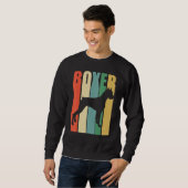 Sweatshirt Boxer Chien Rétro (Devant entier)