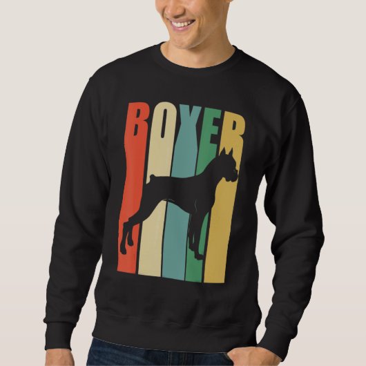 Sweatshirt Boxer Chien Rétro (Devant)