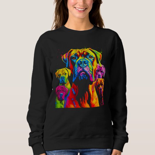 Sweatshirt Boxer Dog Family (Devant)