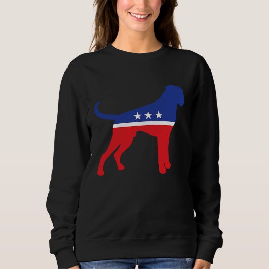 Sweatshirt Boxer Dog  Political Symbol Election Mascot (Devant)