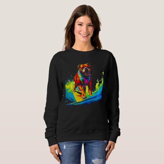 Sweatshirt Boxer Dog Pop Surf (Devant entier)