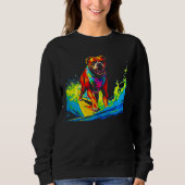 Sweatshirt Boxer Dog Pop Surf (Devant)