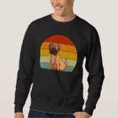 Sweatshirt Boxer Dog  Retro Style Vintage (Devant)