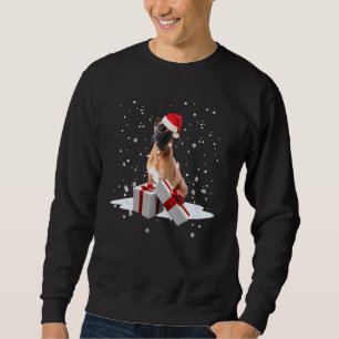 Sweatshirt Boxer drôle Noël Père Noël Chapeau Animal Enfants