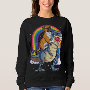Sweatshirt Boxer équitation Dinosaur T rex Cadeau Amoureux de
