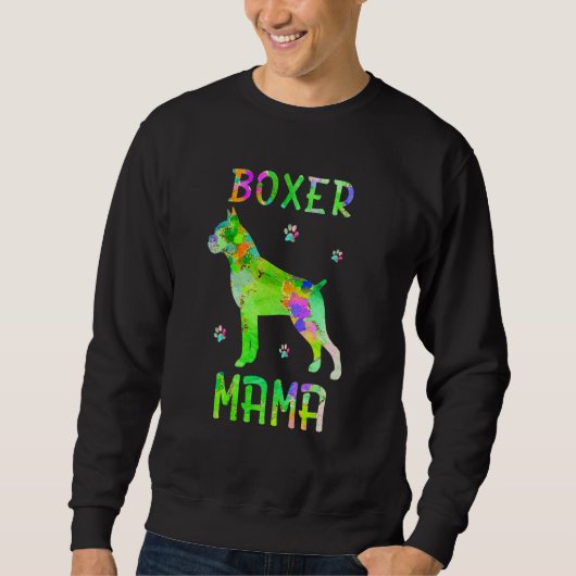 Sweatshirt Boxer maman de chien coloré (Devant)