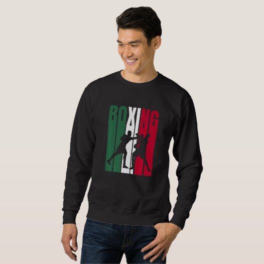Sweatshirt Boxer mexicain Drapeau (Devant entier)