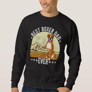 Sweatshirt Boxer Papa Chien Boxer Chien Vêtements Retro Sunse