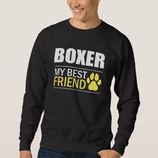 Sweatshirt Boxer propriétaire Amoureux des chiens Boxer meill (Devant)
