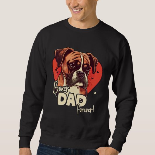 Sweatshirt Boxerdog With Heartdecoration Boxerdad (Devant)