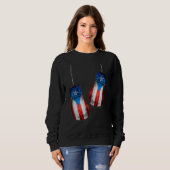 Sweatshirt Boxers Boricua Ventilateurs de boxe Gants Porto Ri (Devant entier)