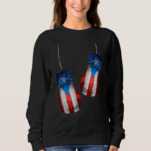 Sweatshirt Boxers Boricua Ventilateurs de boxe Gants Porto Ri (Devant)