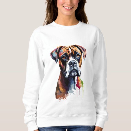 Sweatshirt Boxeur vibrant et coloré (Devant)