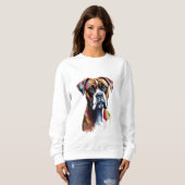 Sweatshirt Boxeur vibrant et coloré (Devant entier)