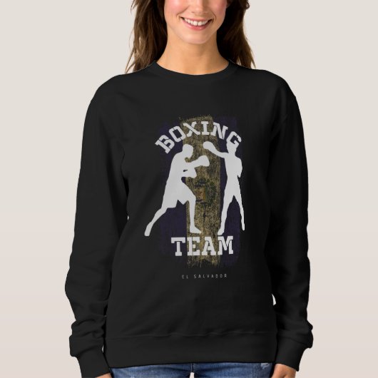 Sweatshirt Boxing El Salvador Combat Sports Fighter Boxing (Devant)