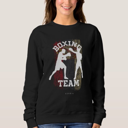 Sweatshirt Boxing Serbia Combat Sports Fighter Boxing (Devant)