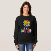 Sweatshirt Boy Helmet Easter Eggs Football Easter (Devant entier)