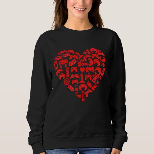 Sweatshirt Boys Gamer Video Games Heart Valentines Day  Me (Devant)