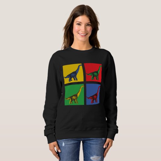 Sweatshirt Brachiosaurus Dino Pop (Devant entier)