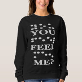 Sweatshirt Braille Dots Pattern Literacy Blind Awareness (Devant)