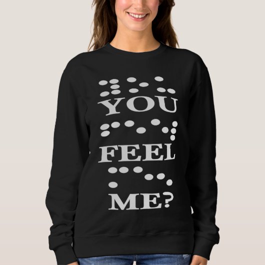 Sweatshirt Braille Dots Pattern Literacy Blind Awareness (Devant)