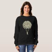 Sweatshirt Brain Parachute Skydiving Parachuting Skydiver (Devant entier)
