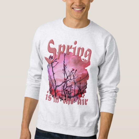 Sweatshirt Branches Sombres Bufs Rouges Et Ciel Foyer (Devant)