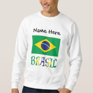 Sweatshirt Brasil Bandera Brasil Personnalisé