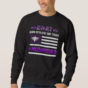Sweatshirt Brat Né Résilient Et Solide Enfants Militaires Pu
