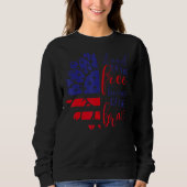 Sweatshirt Brave Tie Dye Sunflower American Drapeau Patriotiq (Devant)