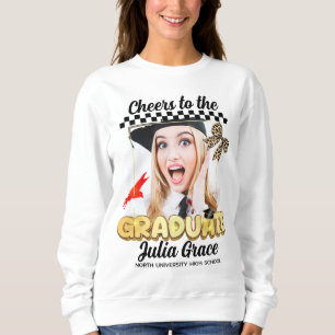 Sweatshirt Bravo à l'étudiant blanc photo personnalisée