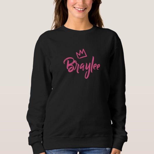 Sweatshirt Braylee la Reine Couronne Rose pour Femmes appelé (Devant)