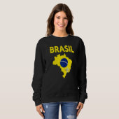 Sweatshirt Brazilian Flag Idea For Men & Brasil Flag (Devant entier)