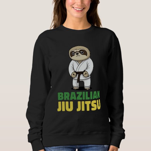 Sweatshirt Brazilian Jiu Jitsu and Grappling Sloth (Devant)