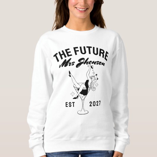 Sweatshirt Brde future mrs personalized name Future  (Devant)