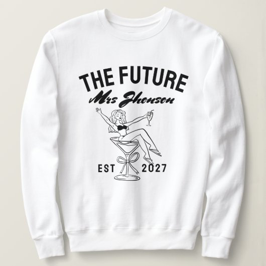 Sweatshirt Brde future mrs personalized name Future  (Design devant)
