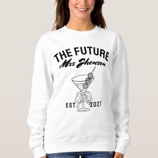 Sweatshirt Brde future mrs personalized name Future  (Devant)